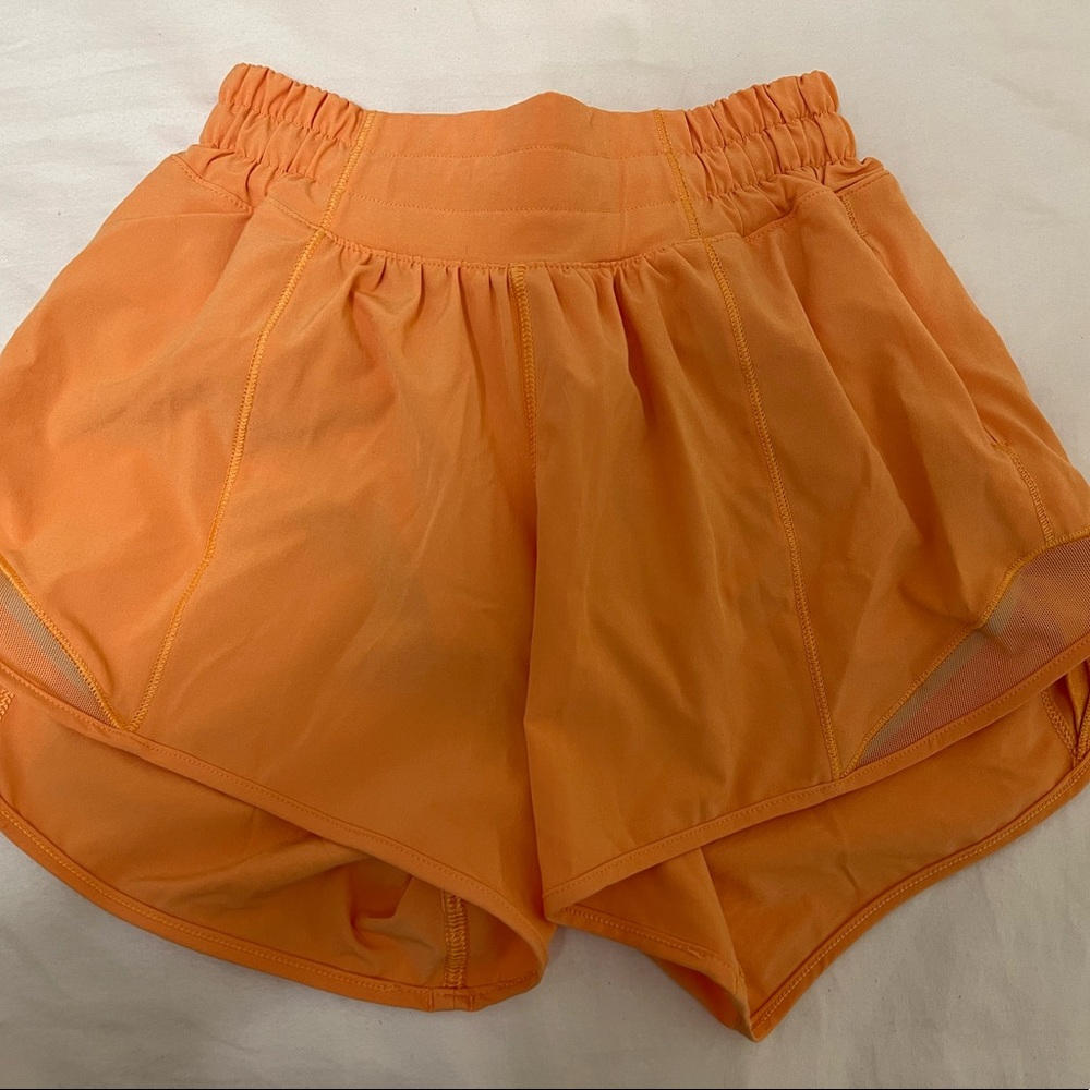 Four Lululemon Hotty Hot Low Rise Lined Shorts 4”
